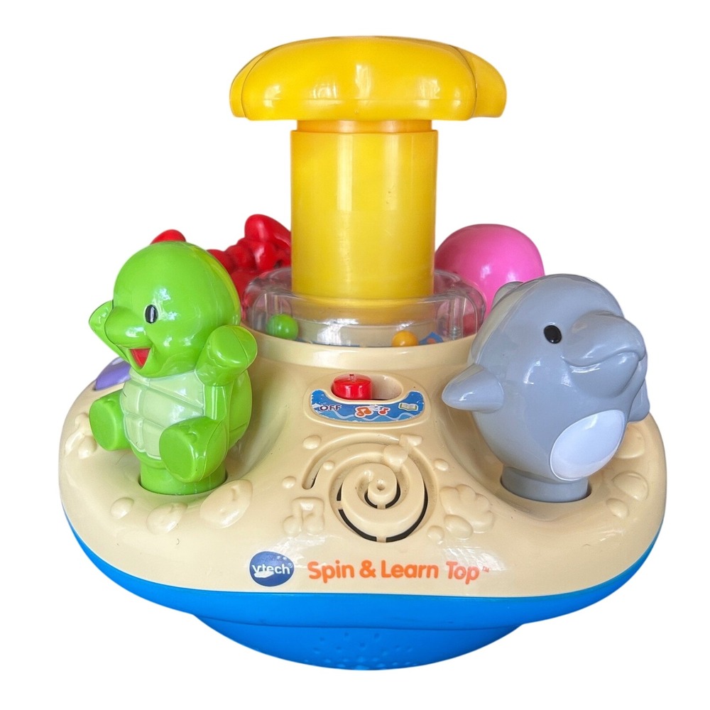 VTech Spin & Learn Top Educational Toy Tested Beach Animals Coastalcore